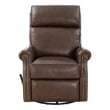 Barcalounger Crews Swivel Glider Recliner in Ashford Walnut