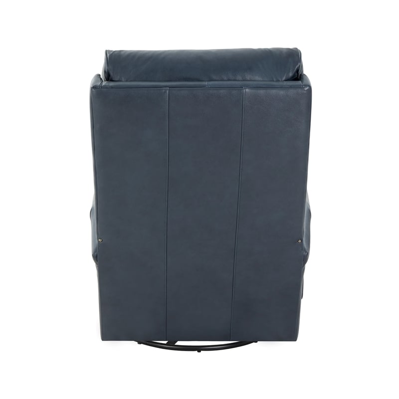 Barcalounger Crews Swivel Glider Recliner in Barone Navy Blue