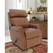 Barcalounger Crews Swivel Glider Recliner in Dobbs Saddle