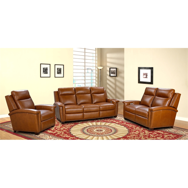Barcalounger Briar Power Recliner w/Power Head Rest in Elwood Saddle