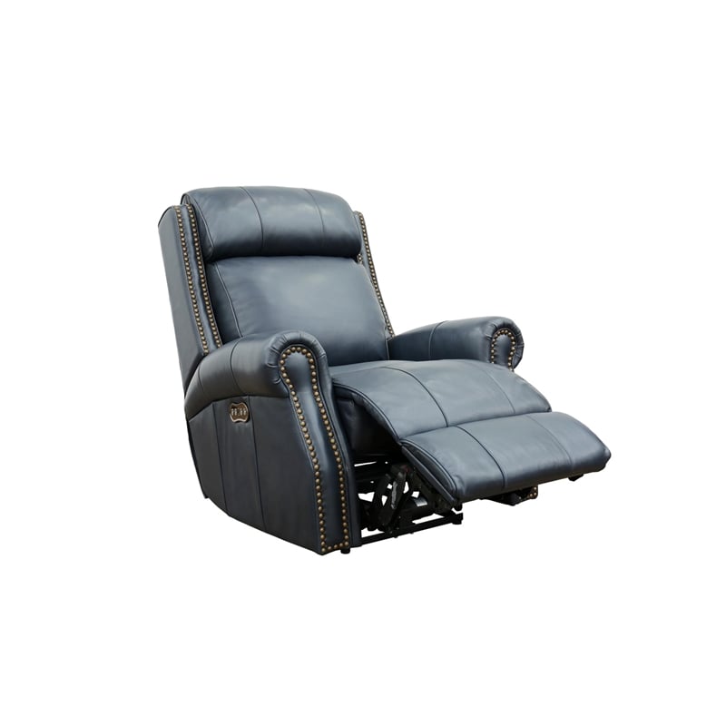 Barcalounger Blair Big & Tall Power Recliner w/Power Head Rest in Shoreham Blue