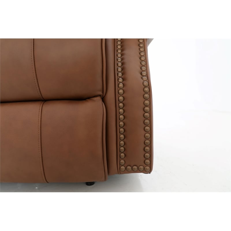 Barcalounger Blair Big & Tall Power Recliner w/Power Head Rest in Dobbs Saddle