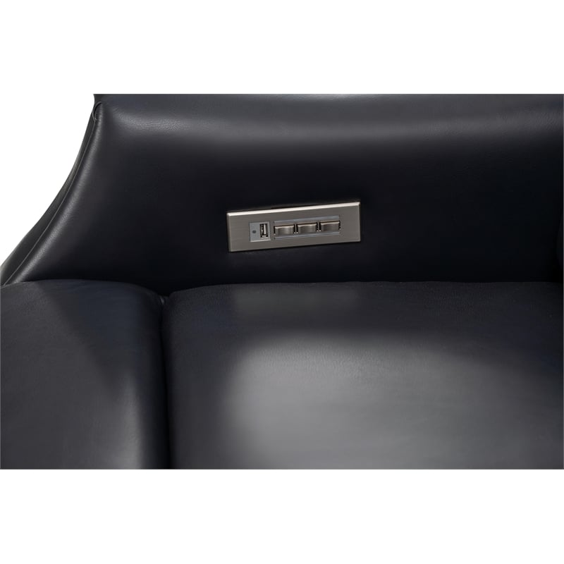 Barcalounger Conrad Big & Tall Power Recliner w/Head Rest & Lumbar in Blue