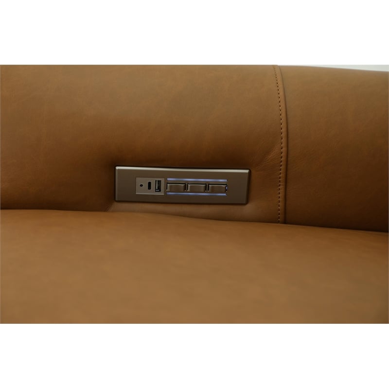 Barcalounger Gabby Power Recliner w/Head Rest & Lumbar in Santa Fe Brandy