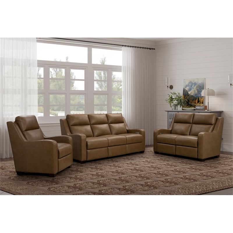 Barcalounger Ayden Power Recliner in Hillwood Toffee