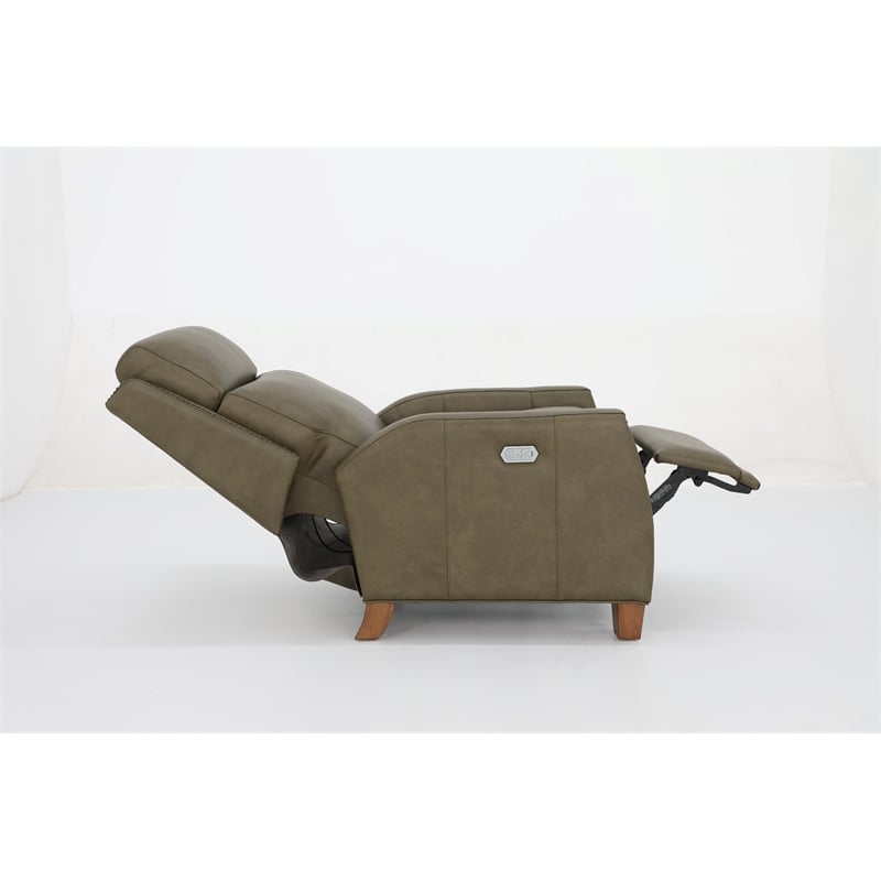Barcalounger Anaheim Power Recliner w/ Head Rest & Lumbar in Oasis Olive