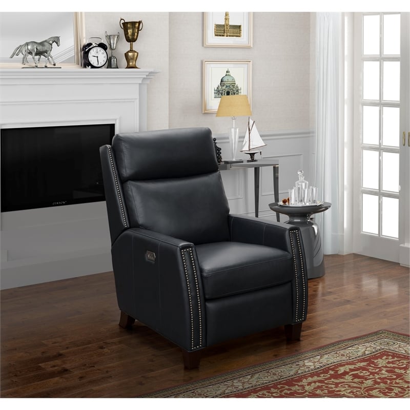 Barcalounger Anaheim Power Recliner w/ Head Rest & Lumbar in Shoreham Blue