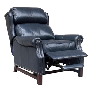 Barcalounger Thornfield Push Thru The Arms Recliner in Shoreham Blue