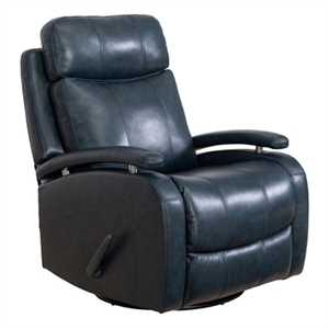 Barcalounger Duffy Swivel Glider Recliner in Ryegate Sapphire Blue