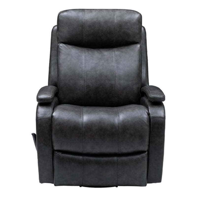 Barcalounger Duffy Swivel Glider Recliner in Ryegate Gray