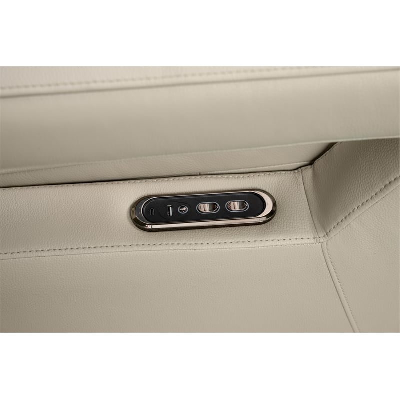 Barcalounger Jordan Power Swivel Glider Recliner w/ Head Rest in Gable Dove