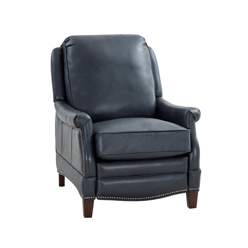 Barcalounger Ashebrooke Push Thru The Arms Recliner in Barone Navy Blue