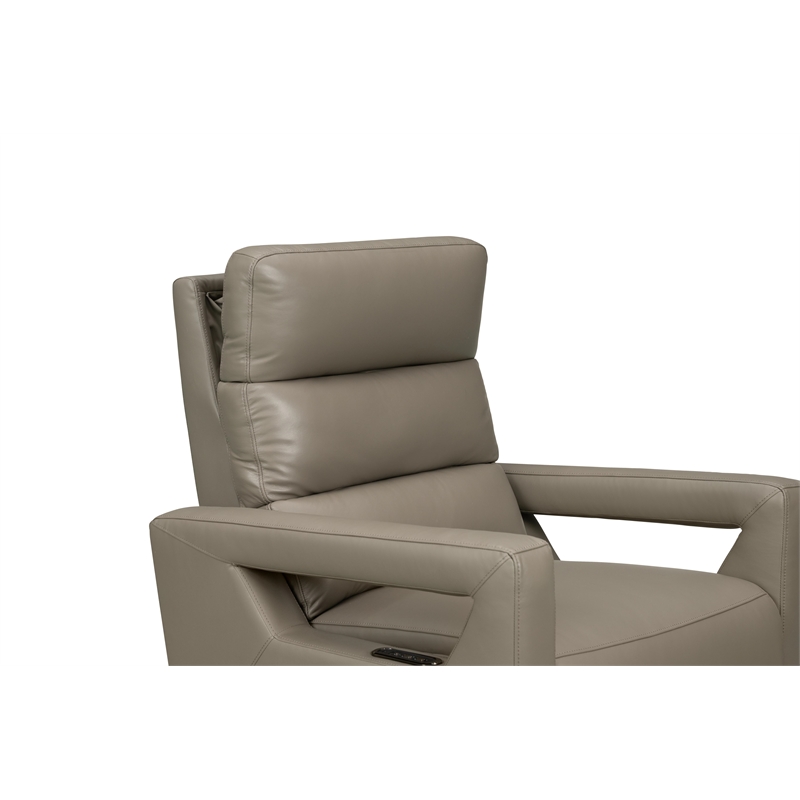 Barcalounger Jordan Power Swivel Glider Recliner w/Head Rest in Lynn Smokey Gray