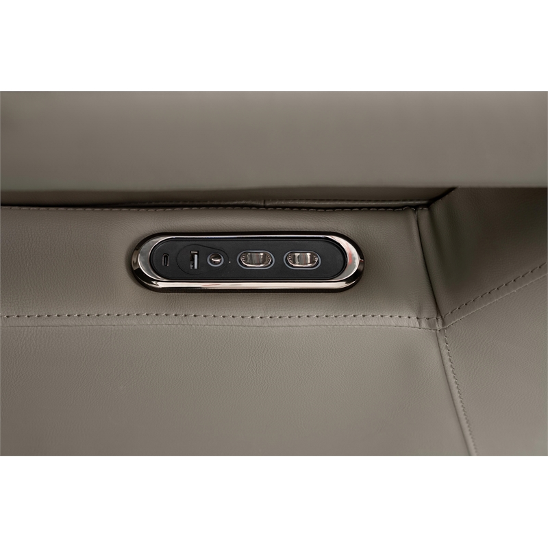 Barcalounger Jordan Power Swivel Glider Recliner w/Head Rest in Lynn Smokey Gray