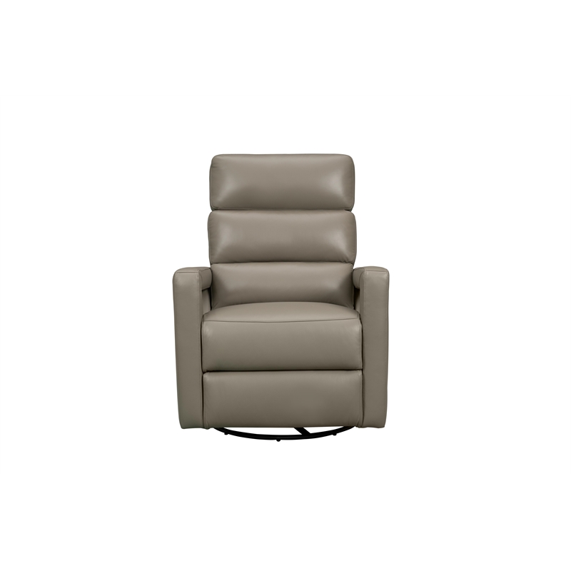 Barcalounger Jordan Power Swivel Glider Recliner w/Head Rest in Lynn Smokey Gray
