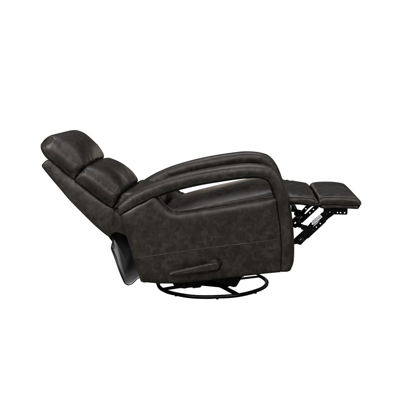 Barcalounger Nick Recliner Swivel Glider in Ryegate Gray