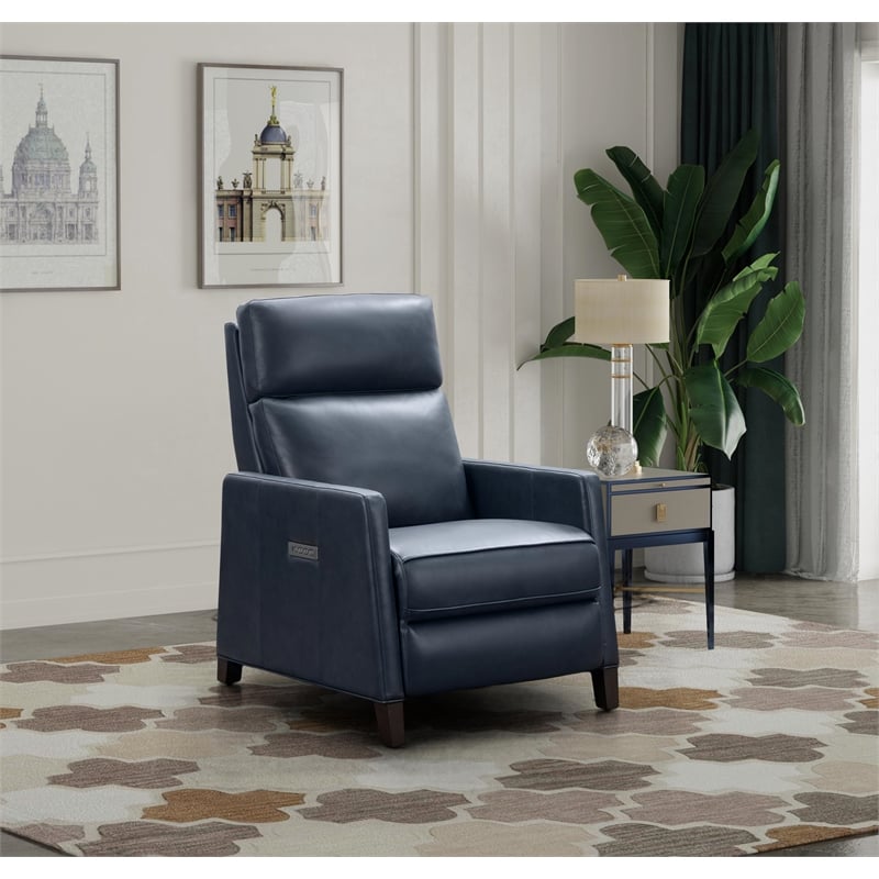 Barcalounger James Zero Gravity Power Recliner in Barone Navy Blue