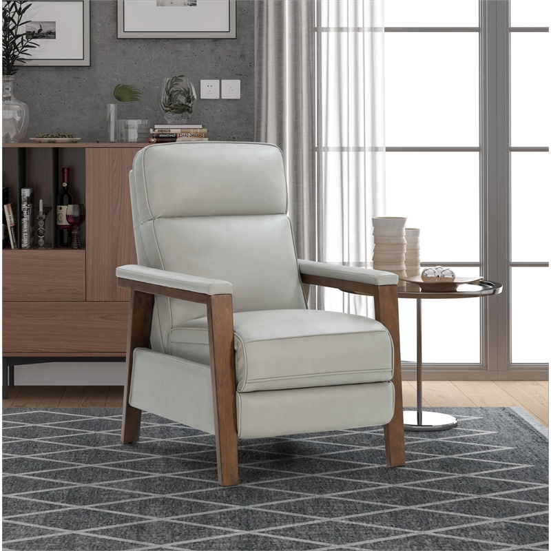 Barcalounger Ashland Push Thru The Arms Recliner in Corbett Chromium