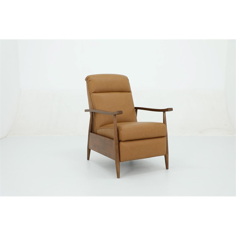 Barcalounger Hampton Push Thru The Arms Recliner in Santa Fe Brandy