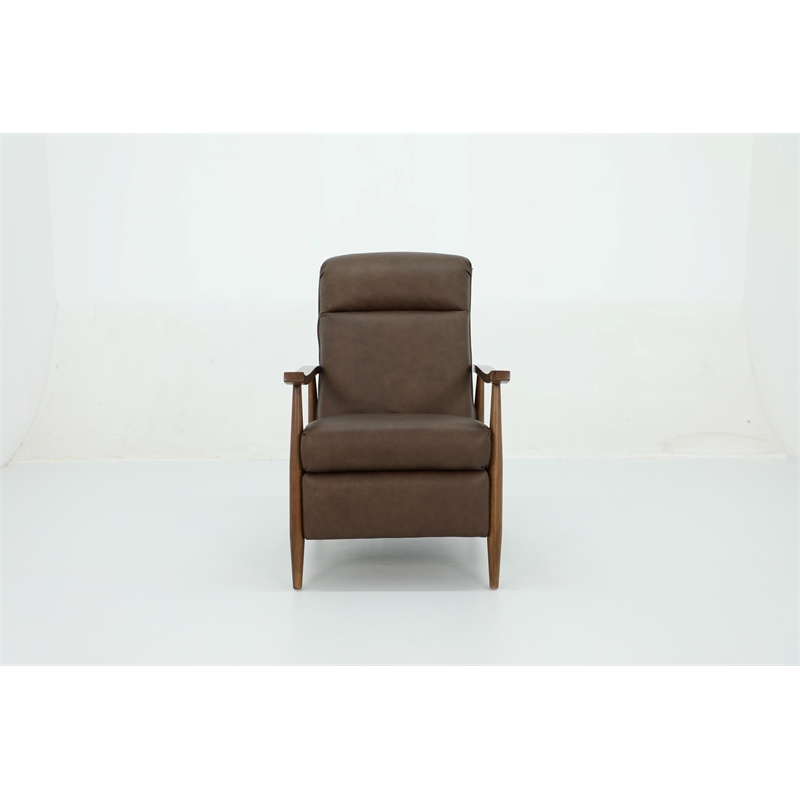 Barcalounger Hampton Push Thru The Arms Recliner in Oasis Walnut