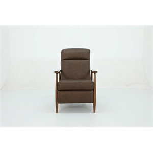 Barcalounger Hampton Push Thru The Arms Recliner in Oasis Walnut
