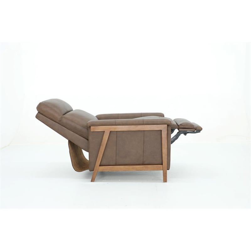 Barcalounger Lewiston Push Thru The Arms Recliner in Oasis Walnut