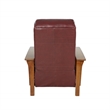 Barcalounger Mission Push Thru The Arms Recliner in Marisol Cabernet