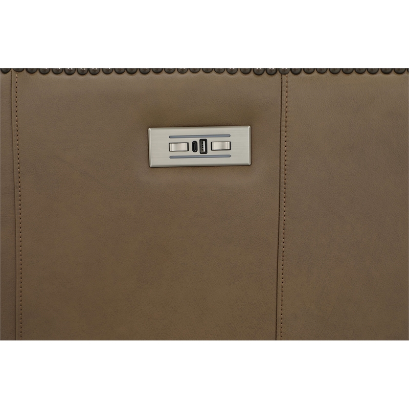 Barcalounger Charlotte Power Recliner w/Power Head Rest in Cashmere Taupe