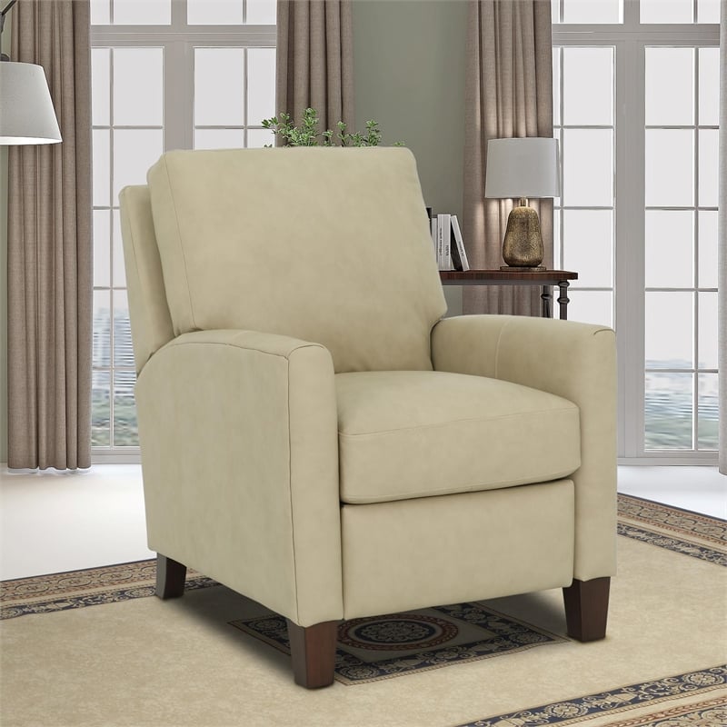 Barcalounger Fremont Push Thru The Arms Recliner in Cashmere Stone