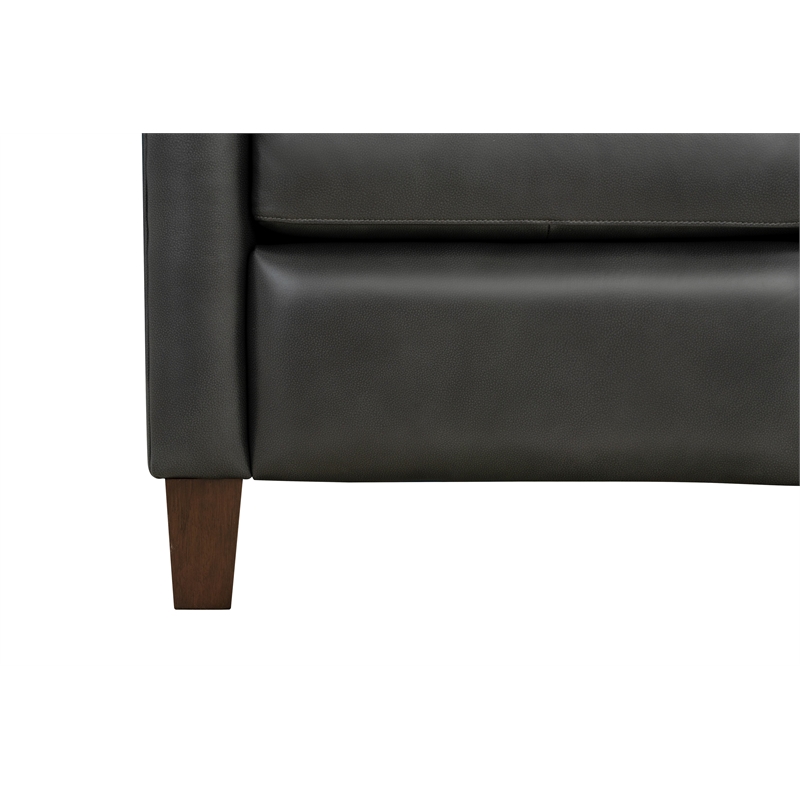 Barcalounger Fremont Push Thru The Arms Recliner in Elway Dark Gray