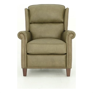 Barcalounger Shasta Push Thru The Arms Recliner in Oasis Olive