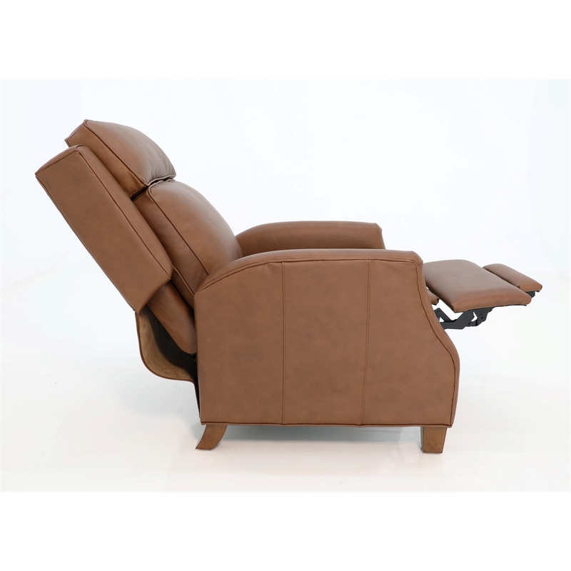 Barcalounger Nixon Push Thru The Arms Recliner in Dobbs Saddle