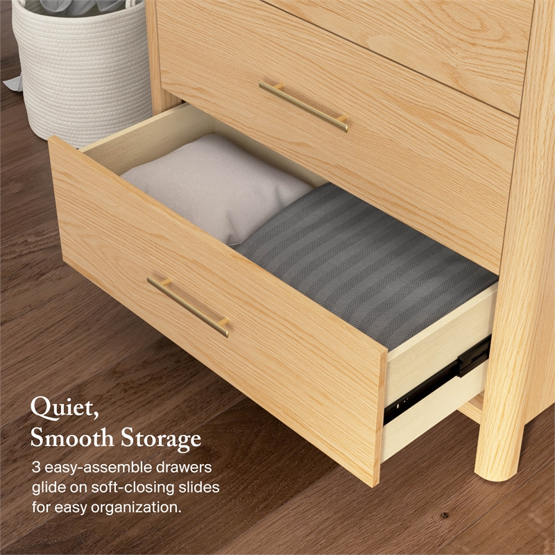 Vera 3 Drawer Dresser in Beige