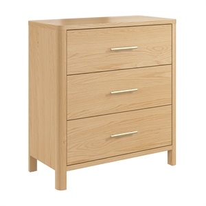 Vera 3 Drawer Dresser in Beige
