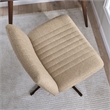 Sutton Armless Computer Chair Without Wheels in Cool Beige Fabric