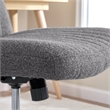 Sutton Armless Computer Chair Without Wheels in Dark Charcoal Fabric