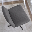 Sutton Armless Computer Chair Without Wheels in Dark Charcoal Fabric