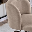 Pembroke Armless Desk Chair for Home Office in Beige Fabric