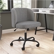 Pembroke Armless Desk Chair for Home Office in Warm Gray Fabric