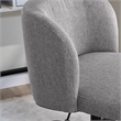 Pembroke Armless Desk Chair for Home Office in Warm Gray Fabric