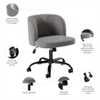 Pembroke Armless Desk Chair for Home Office in Warm Gray Fabric
