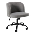Pembroke Armless Desk Chair for Home Office in Warm Gray Fabric