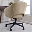 Fairfax Mid Century Modern Desk Chair for Home Office in Cool Beige Fabric