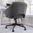 Fairfax Mid Century Modern Desk Chair for Home Office in Dark Charcoal Fabric