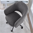 Fairfax Mid Century Modern Desk Chair for Home Office in Dark Charcoal Fabric