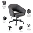 Fairfax Mid Century Modern Desk Chair for Home Office in Dark Charcoal Fabric