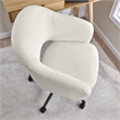 Fairfax Mid Century Modern Desk Chair for Home Office in Light Cream Fabric