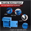 Auro Nest Home Tool Chest 5-Drawer Rolling Tool Storage Cabinet in Blue