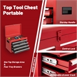 Auro Nest Home Tool Chest 5-Drawer Rolling Tool Storage Cabinet in Red