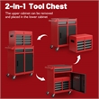 Auro Nest Home Tool Chest 5-Drawer Rolling Tool Storage Cabinet in Red